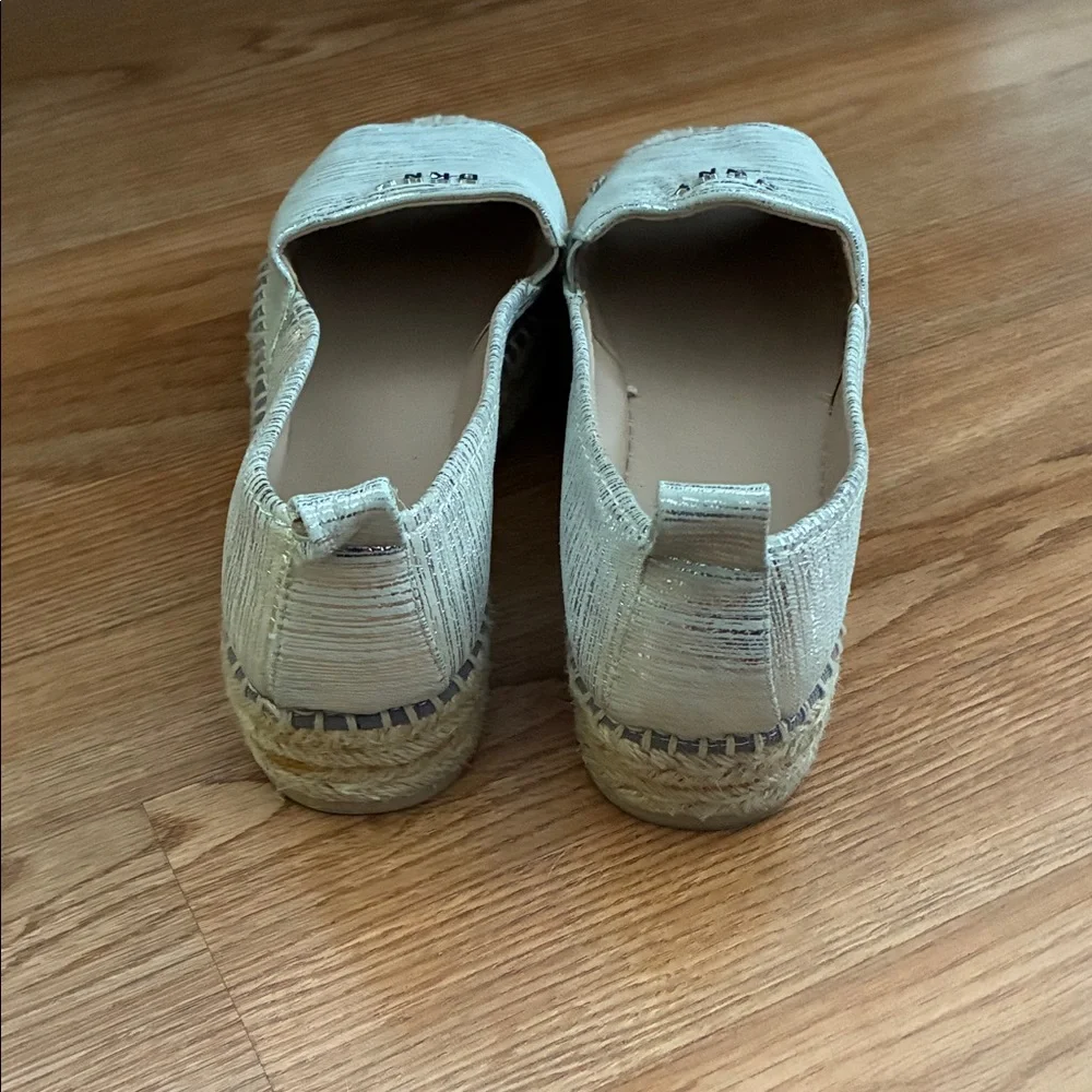 DKNY Shimmering Silver Espadrilles